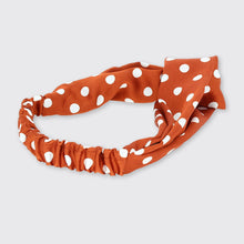 Load image into Gallery viewer, Spotty Soft Headband- Rust - Forever England