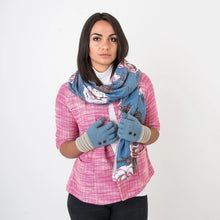 Load image into Gallery viewer, Stella Blue Large Rose Ladies Wrap - Forever England