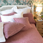 Stonewash Cotton Dark Pink Continental Pillowsham - Forever England