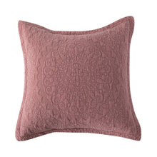 Load image into Gallery viewer, Stonewash Cotton Dark Pink Continental Pillowsham - Forever England