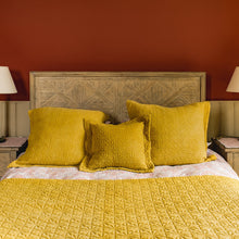 Load image into Gallery viewer, Stonewash Cotton Ochre Bedspread - Forever England