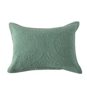 Stonewash Cotton Sage Green Cushion Complete - Forever England