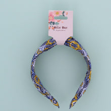Load image into Gallery viewer, Suki Wide Headband- Gold/Navy - Forever England