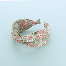 Load image into Gallery viewer, Suki Wide Headband- Green/Pink - Forever England