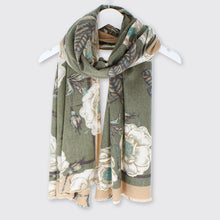 Load image into Gallery viewer, Susie Green Large Rose Ladies Wrap - Forever England