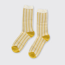 Load image into Gallery viewer, Trellis Socks Ochre - Forever England