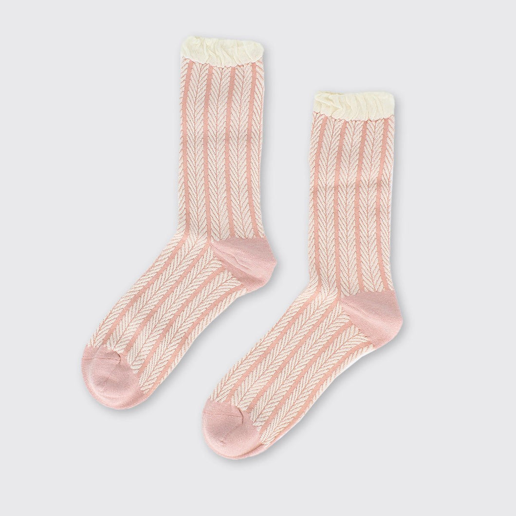 Trellis Socks Pink - Forever England