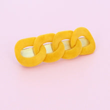 Load image into Gallery viewer, Velvet Chain Hair Clip Ochre - Forever England