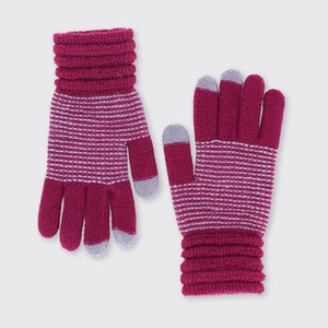 Women's Purple and Grey Gloves Millie Mae 