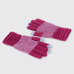 Women's Purple and Grey Gloves Millie Mae 