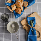 Wide Check Blue Set of 4 Napkins - Forever England