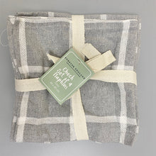 Load image into Gallery viewer, Wide Check Grey Set of 4 Napkins - Forever England