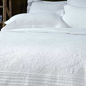 Windsor White Bedspread Cushion Complete - Forever England